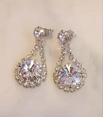 웨딩 브라이덜 스와로브스키 귀걸이