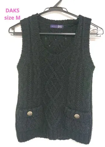 *DAKS* 슬리브리스 니트 베스트(size M)