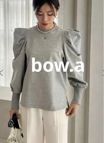 bow.a 보우에이 퍼프 숄더 컷앤소 그레이