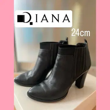 [ DIANA ] 다이애나 숏부츠 사이드 고어 블랙 블랙 24cm