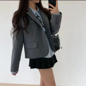 익명 배송 amood Youlovable 그레이 블레이저 자켓