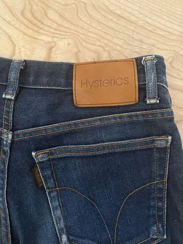 Hysterics 다크 네이비 데님 XS 타이트 스트레이트