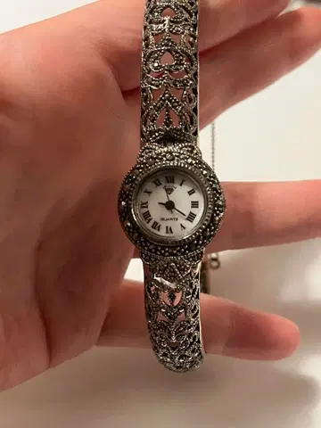 15 Diamond 뱅글 시계 앤티크 빈티지 925