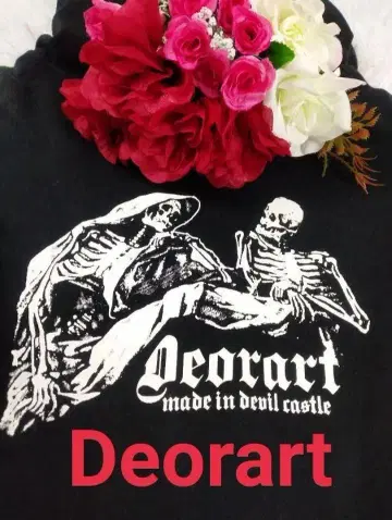 [레어] 디오라트 Deorart 후드티 블랙 L 양면 프린트