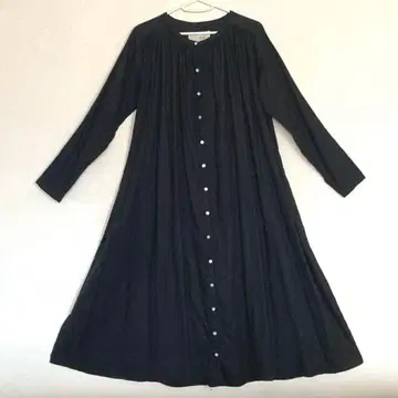 08Mab 린넨 셔츠 원피스 블랙