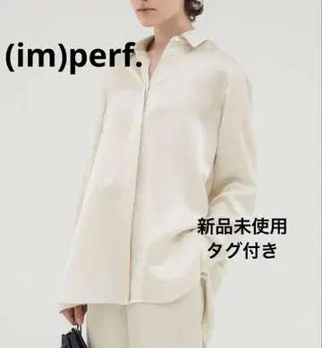 [ 새상품 ] imperf Vintage Satin Shirt Ecru