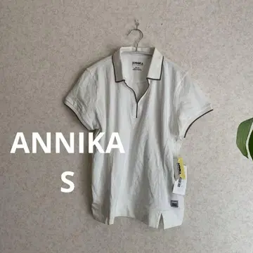 택 포함 ANNIKA 골프 셔츠 S/P 화이트