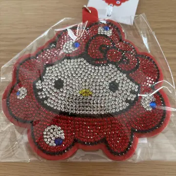 오사카 간사이 엑스포 반짝이는 가죽 키링 미야쿠미야쿠 키티