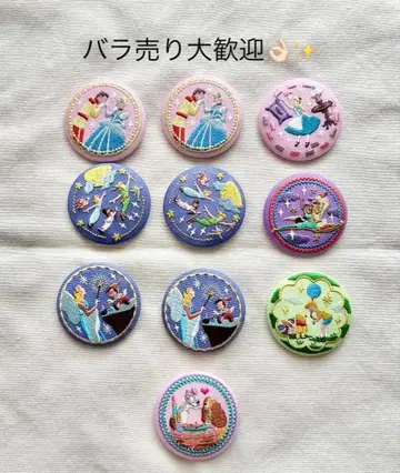 Disney Characters 디즈니 자수 캔뱃지 비스킷