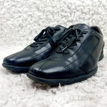 새상품급 25cm REGAL 리갈 가죽 스니커즈 블랙