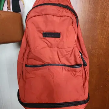 오렌지 심플 럭색 백팩