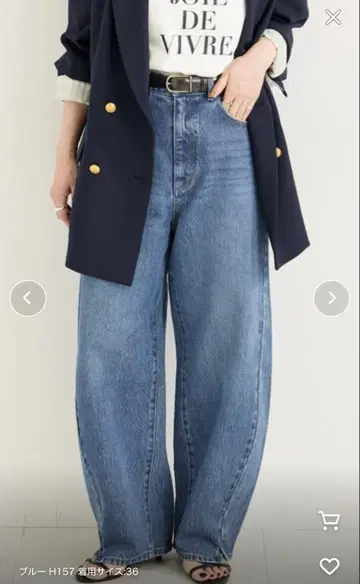 DU JOUR/BARREL BAGGY JEAN 사이즈 38