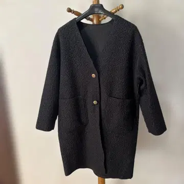 블랙 롱 코트 노아쥬 M