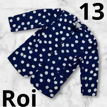 [ Roi ] 셔츠 둥근넥 긴팔 구름 패턴 네이비 여성용 13