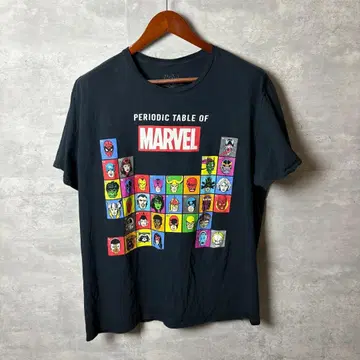 MARVEL 티셔츠 PERIODIC TABLE 그래픽 XL 블랙