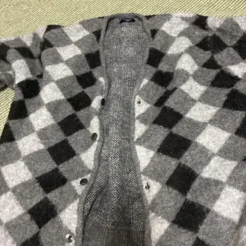 BACK NUMBER 체크 무늬 가디건 X-LARGE