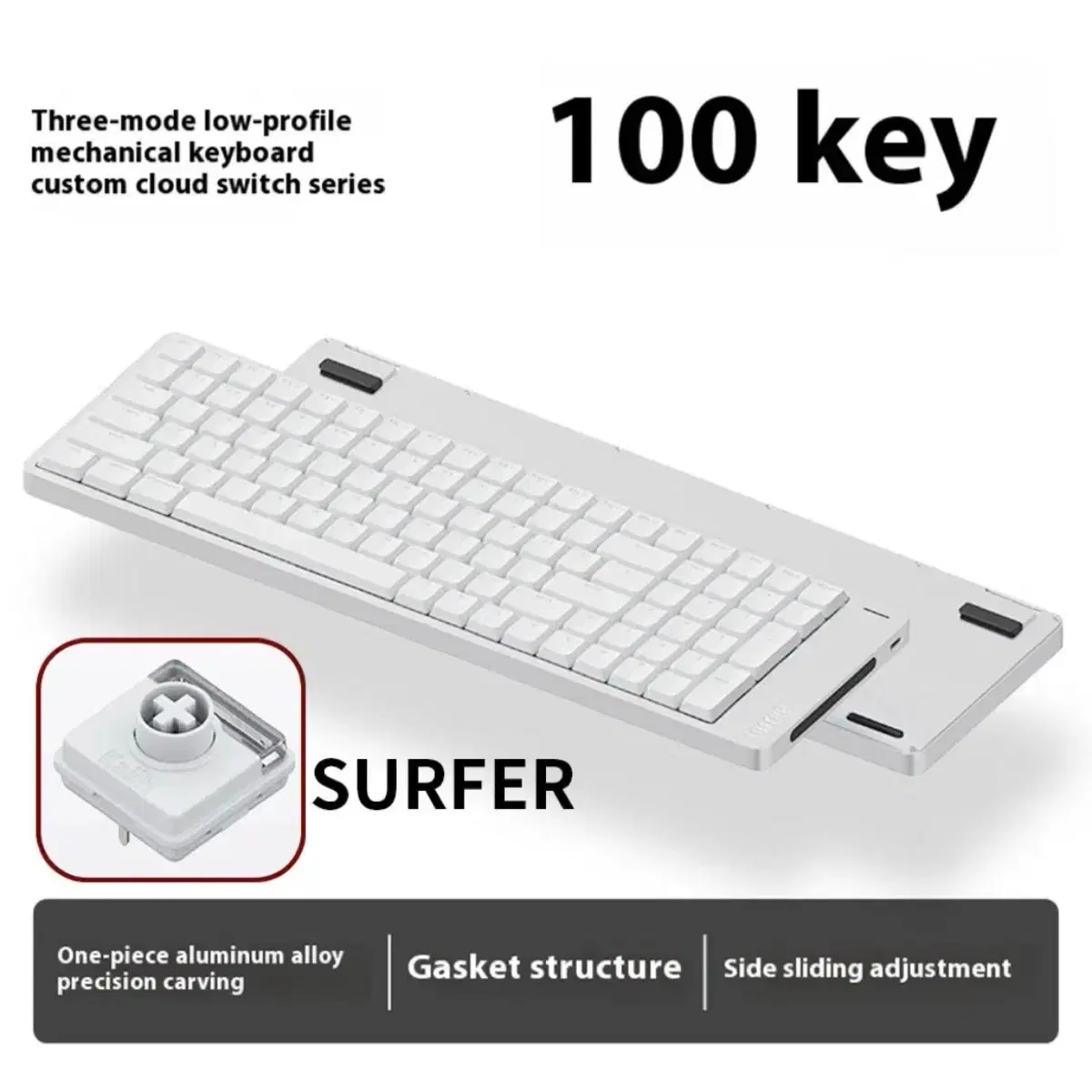 Sealed] Lofi Flow2 100 Silver Surfer Switch #로프리플로우,#로프리플로우2,#로프리,#로우프로파일,#키보드  on Bunjang Global Site.