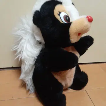 빈티지 쇼와 레트로 80s 당시물 밤비 플라워 봉제 인형 스컹크