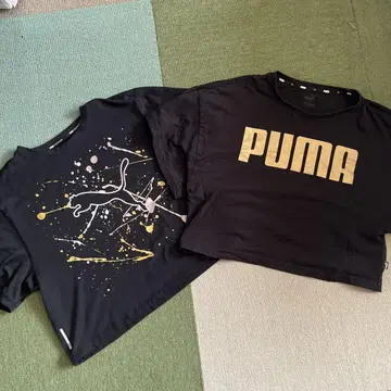 PUMA 그래픽 프린트 크롭 T셔츠 2장 세트
