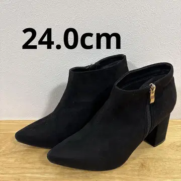 [GRL 그레일] 청키힐 숏부츠 블랙 24.0cm