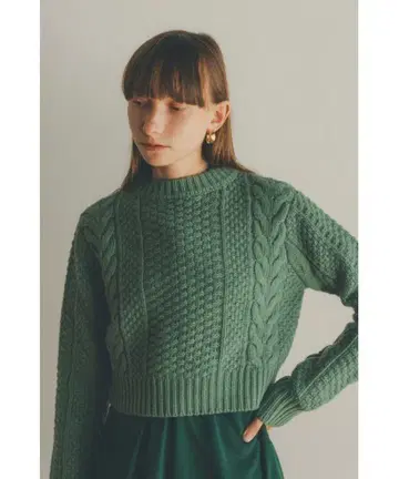 CLANE TINY CABLE KNIT TOPS