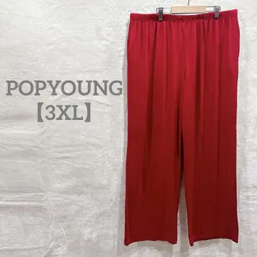 익명 배송 POPYOUNG [ 3XL ] 와이드 팬츠 오버 사이즈 넉넉한