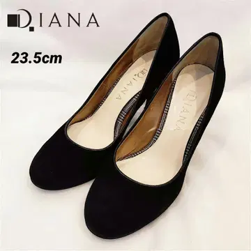 DIANA 펌프스 하이힐 스웨이드 블랙 23.5cm