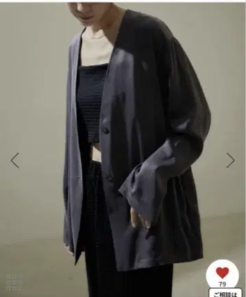 GENTLE SILK 노카라 자켓 salon adam et rope