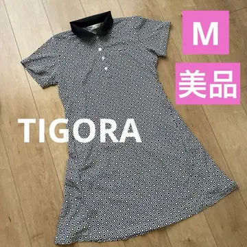 새상품급 TIGORA 다이아몬드 패턴 골프 원피스 M
