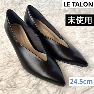 미사용 루탈론 포인트 하이 범프스 펌프스 블랙 24.5cm