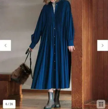 23구 [세탁 가능] 빈티지 라이트 타프타 부잠 원피스