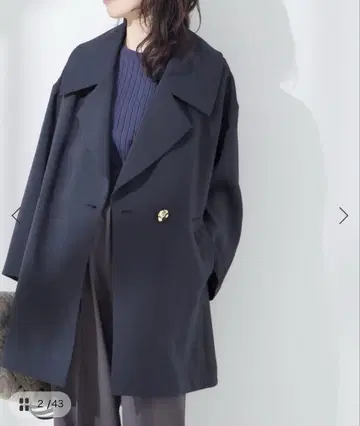 JOURNAL STANDARD L'ESSAGE 백새틴 와이드 칼라 코트