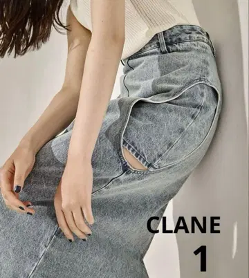 clane 클라네 CIRCLE CUT LAYERED DENIM SKIRT