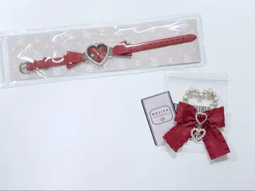 최애 컬러 빨간색 손목시계 브로치