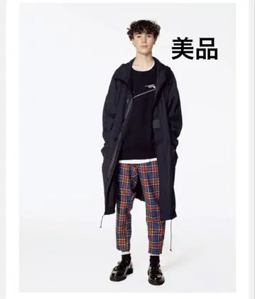 유니폼 익스페리먼트 체크 팬츠 테이퍼드 팬츠