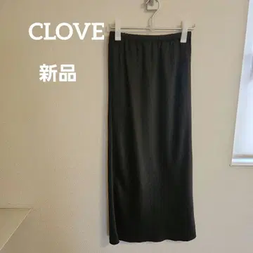 새상품 [ CLOVE ] 새틴풍 타이트 스커트 블랙