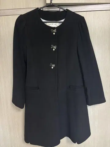 엘레강트 블랙 노카라 자켓