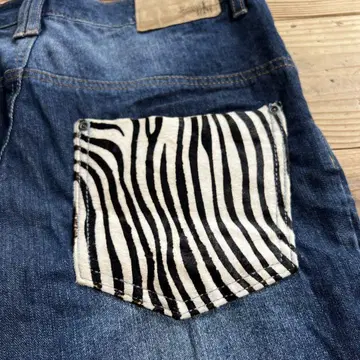 [ 새상품급 ] antiqua 송치 데님 팬츠 인디고 블루 S