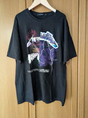 메탈리카 빈티지 티셔츠 블랙 메탈리카 밴드 티셔츠