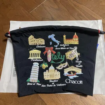 Chacott 이탈리아 자수 파우치 차코트 블랙