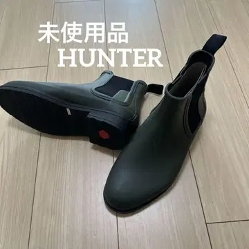 새상품 HUNTER 헌터 다크 그린 사이드 고어 부츠 첼시 부츠