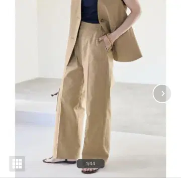 이에나/IENA 프렌치 린넨 코튼 팬츠 베이지