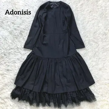 애도니시스 Adonisis 티어드 롱 원피스 레이스 프릴 S