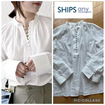 쉽스 애니 ships any 싸개 버튼 소매 디자인 블라우스