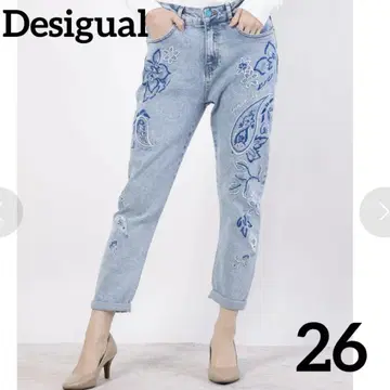 새상품급 Desigual 앵클 BOY 보이프렌드 팬츠 블루 26
