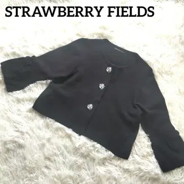 스트로베리 필드 비쥬 가디건 블랙 발표회 리본