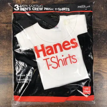 Hanes 빨간색 라벨 3팩 화이트 T셔츠 Shirts M 1995년