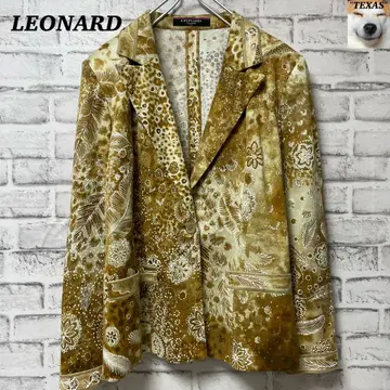 새상품급! LEONARD 테일러드 자켓 골드 계열 올 패턴