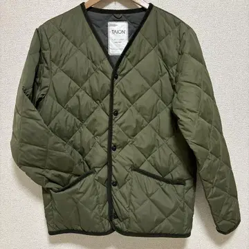 TAION CITY LINE 다운 퀼팅 자켓 올리브