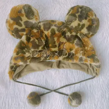 도쿄 디즈니 리조트 미키 카모 패턴 팬캡